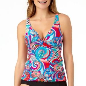 L (12-14) Multi Catalina Underwire Tankini Top